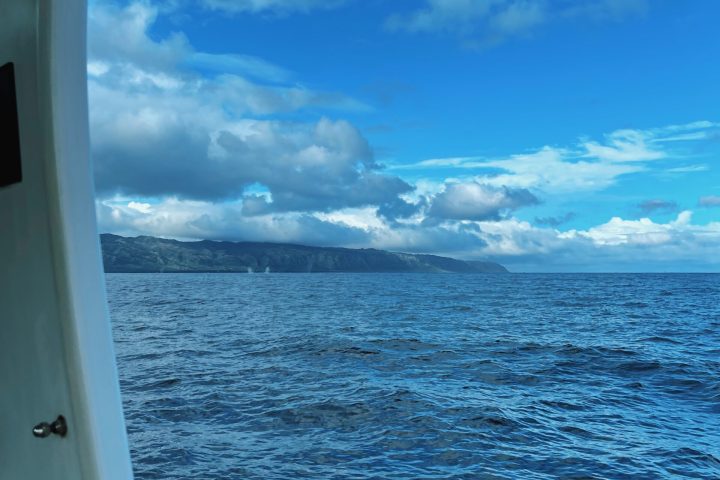 view of Haleiwa from ocean